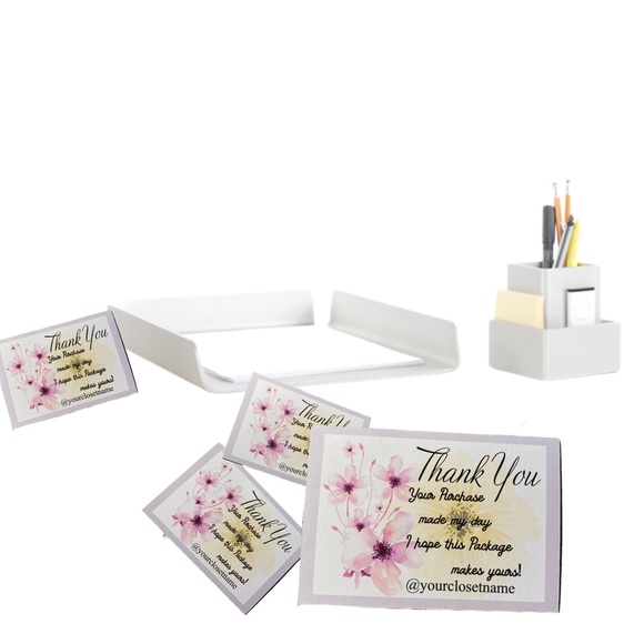 Thank You Cards with Watercolor Floral Design - Picture 4 of 8